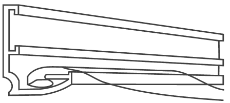 Гарпунный способ установки натяжных потолков